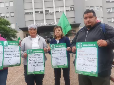 Trabajadores del sector de la salud se manifiestan.
