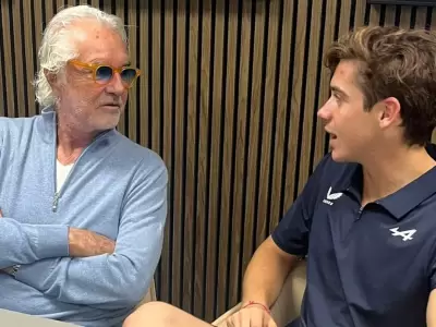 Flavio Briatore y el piloto argentino Franco Colapinto. (Foto: Instagram)