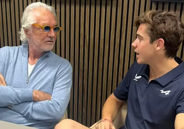Flavio Briatore y el piloto argentino Franco Colapinto. (Foto: Instagram)