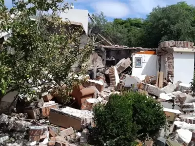 La vivienda qued� completamente destruida.