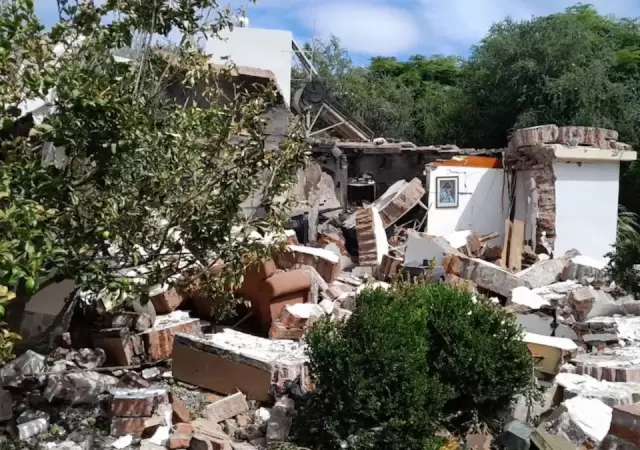 La vivienda qued� completamente destruida.