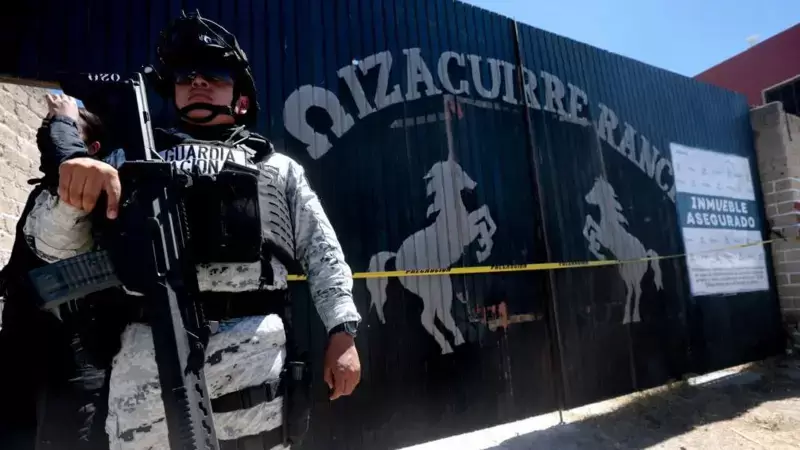 El lugar custodiado por la Guardia Nacional