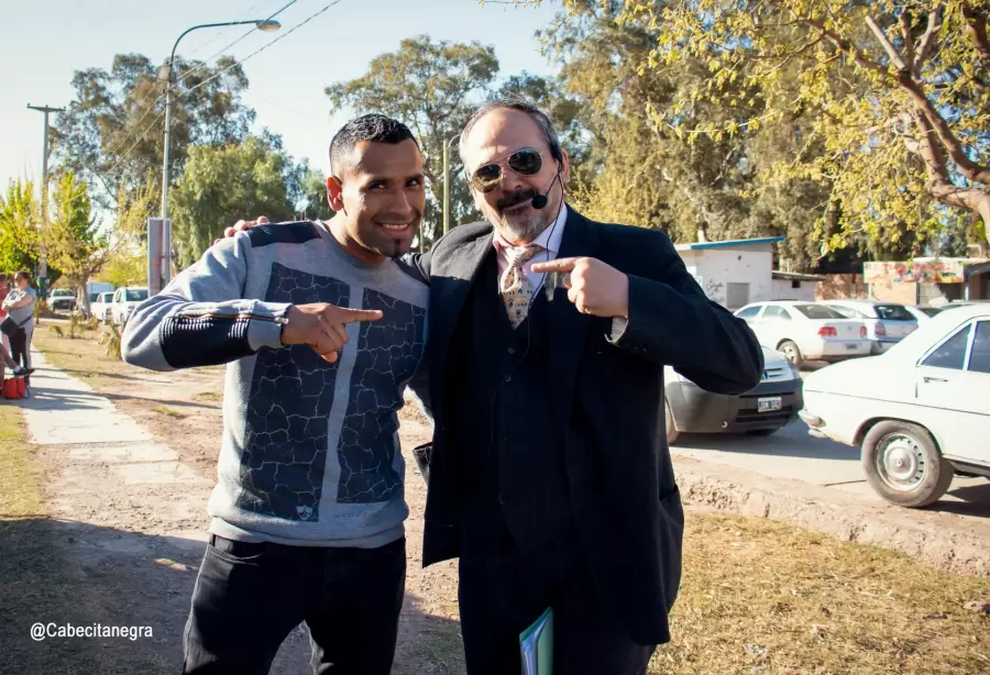 Sacha Barrera Oro con el recordado campeón mundial Yoni Barros.