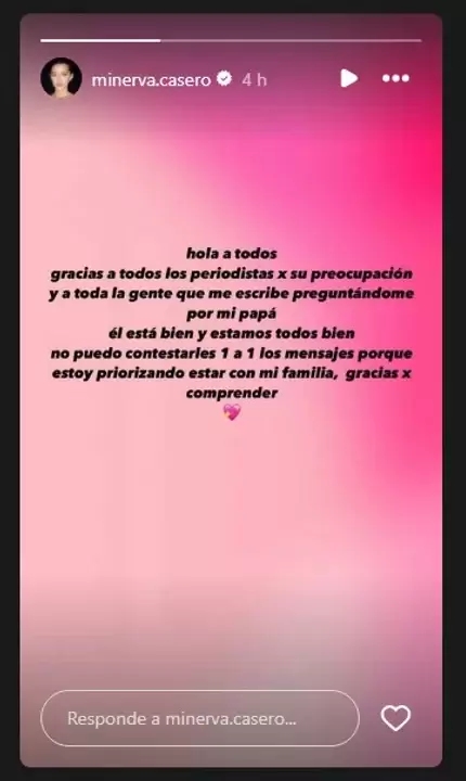 Mensaje publicado por Minerva Casero.
