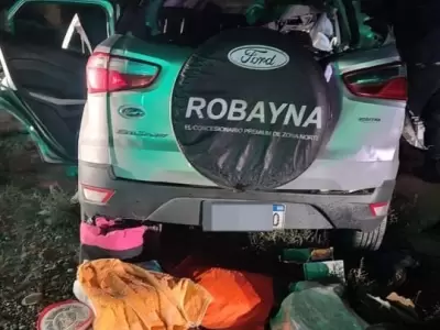 La camioneta en la que viajaban madre e hijos. Gentileza: Osvaldo Valle