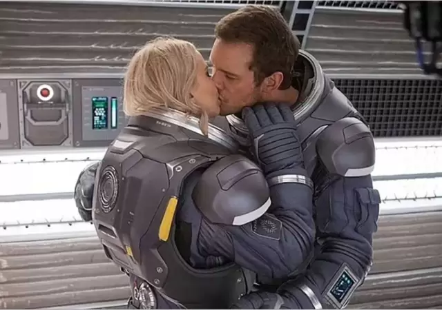 Jennifer Lawrence y Chris Pratt en una escena de la pel�cula 'Passengers', de 2016. (Cr�dito: Columbia Pictures)