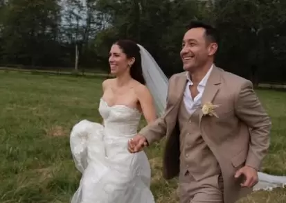 La pareja reci�n casada/