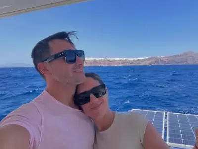 Luciano Pereyra junto con su novia Julia/