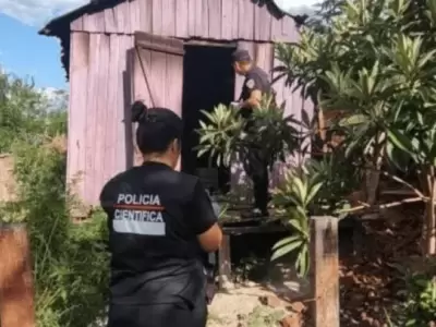El crimen fue cometido en esta vivienda de Misiones. (Foto: gentileza Misiones On Line)