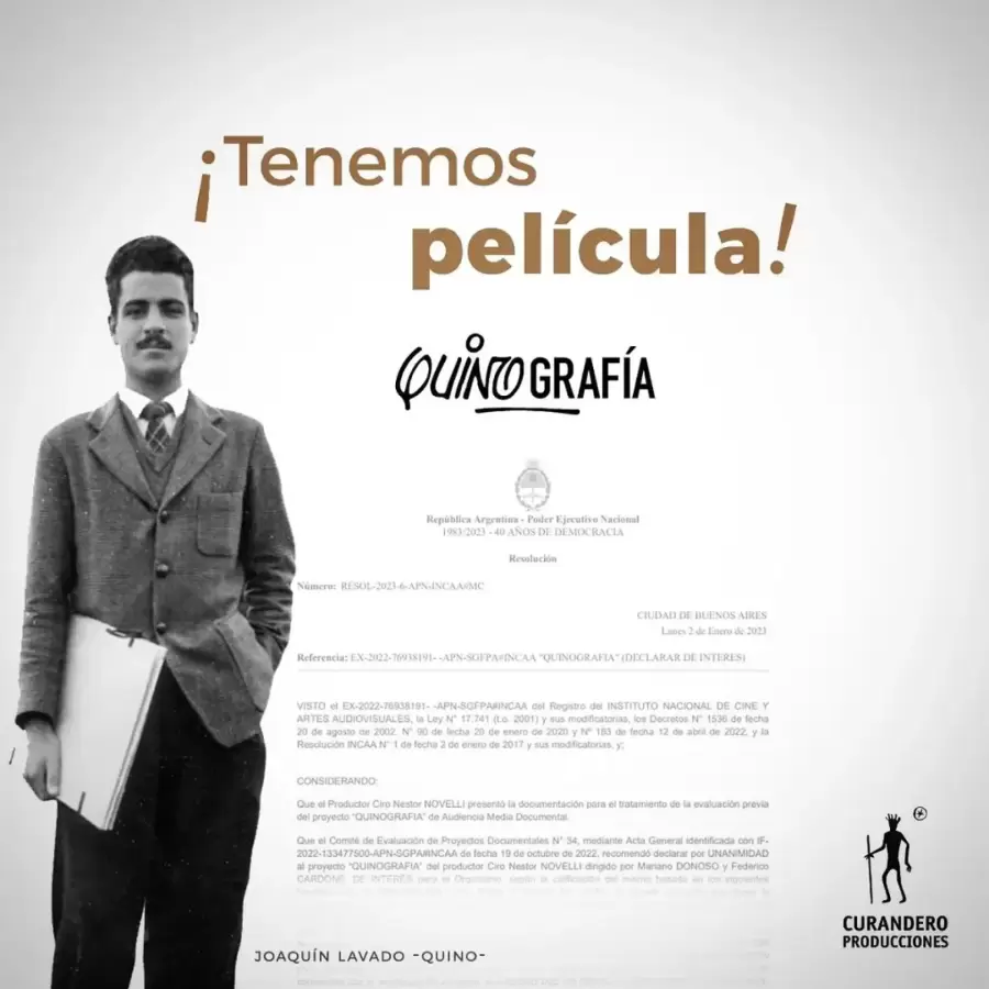 Quinograf�a. Una pel�cula documental, la primera dedicada al genial dibujante mendocino.
