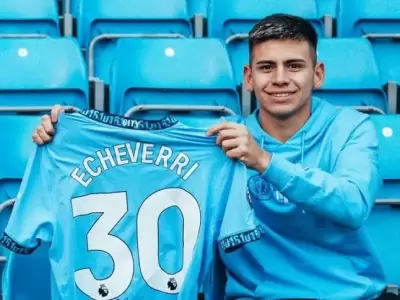 Echeverri, por el momento, no tiene minutos en el City