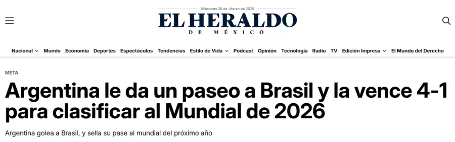 El Heraldo de M�xico.