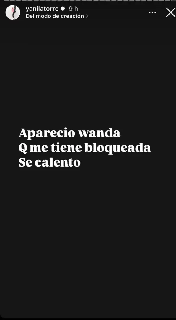 Reacción a un supuesto llamado de Wanda a Yanina.