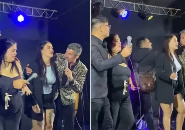 Un hombre apareci� en el escenario y le peg� una trompada al cantante.