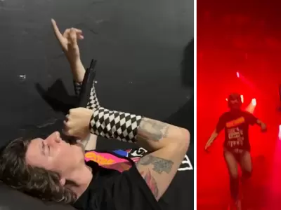 La ca�da de Trusso ocurri� durante su recital en el Niceto Club.