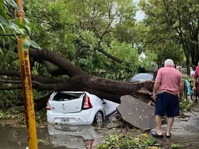 Fuerte tormenta de granizo en Rosario y alrededores.