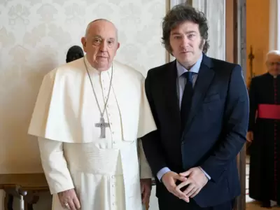Francisco y el presidente Javier Milei.