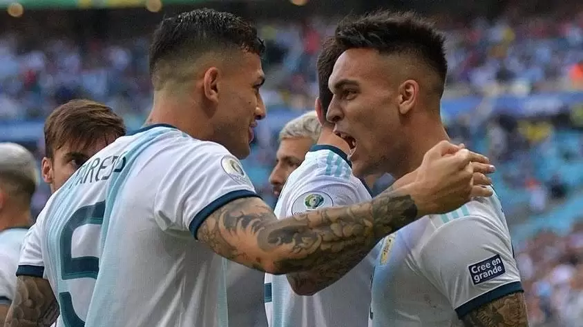 Leandro Paredes y Lautaro Martínez.