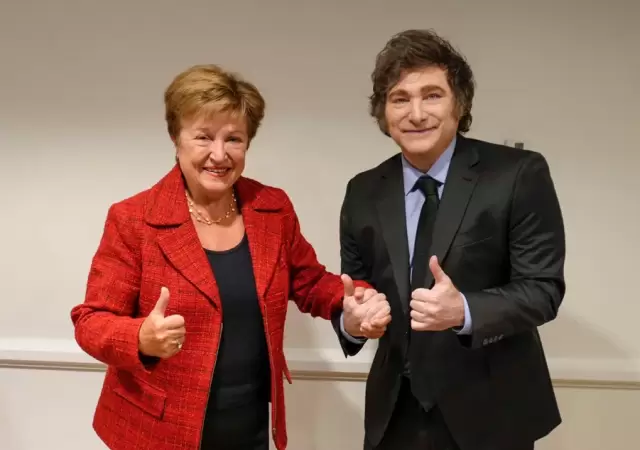 Kristalina y Javier Milei