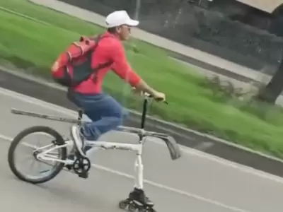 Los usuarios elogiaron la creatividad del ciclista.