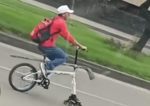 Los usuarios elogiaron la creatividad del ciclista.