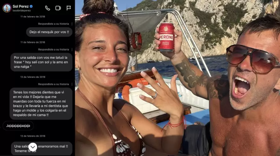 Parte del chat por Instagram que Guido tuvo con Sol.