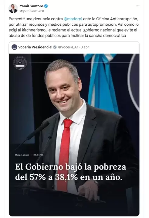 Denuncia de Santoro