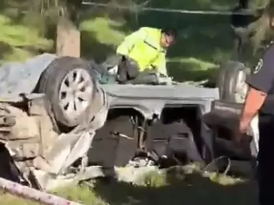 El tremendo accidente provoc� la muerte de cinco j�venes y un herido de gravedad. (Foto: web)