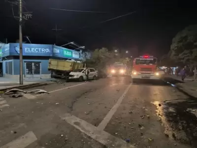 Tupungato: cami�n sin frenos arras� con cinco autos e impact� con un hist�rico comercio