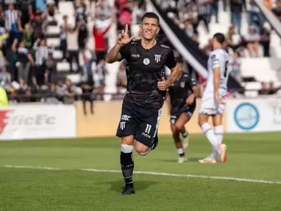 Uno de los festejos del equipo del Parque
