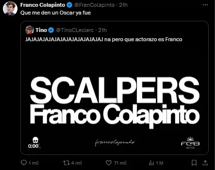 El piloto hizo re�r a sus seguidores.