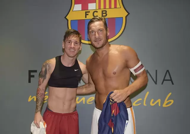 Totti y Messi.