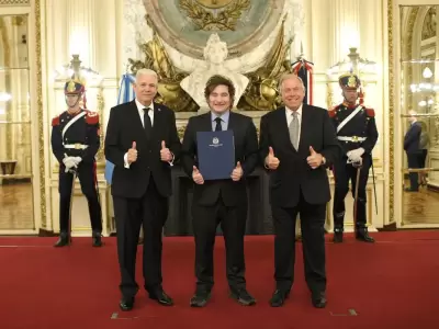 En el Sal�n Blanco de la Casa Rosada, el presidente recibi� las credenciales.