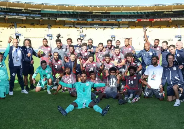 La Selecci�n de Nueva Caledonia celebr� con todo.