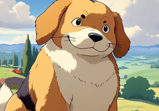 Imagen de estilo Estudio Ghibli, realizada con la IA Meta de WhatsApp.