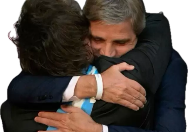 Presidente Javier Milei y Ministro de Econom�a de la Rep�blica Argentina Luis Caputo.