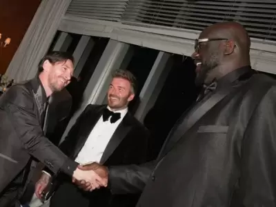Lio Messi, Shaquille O'Neal y David Beckham