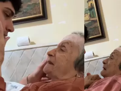 El joven a coraz�n abierto le dijo a su "babi" que se tiene que ir del pa�s.