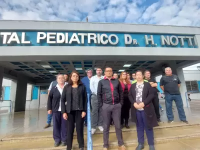 Trabajadores de la salud del Hospital Pedi�trico Humberto Notti.