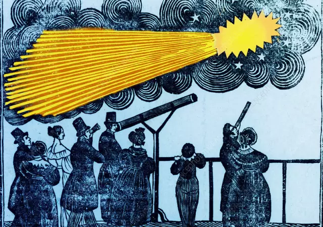 El cometa Halley fue visto por primera vez en nuestro pa�s en 1835. (Ilustraci�n: web)