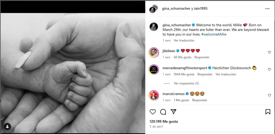 El emotivo posteo de la hija del legendario campe�n mundial