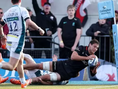 Juan Mart�n Gonz�lez fabric� un gran try para Saracens ante Gloucester