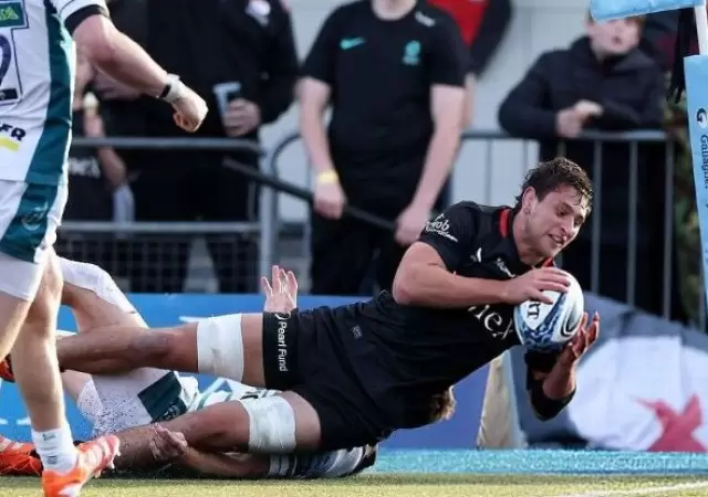 Juan Mart�n Gonz�lez fabric� un gran try para Saracens ante Gloucester