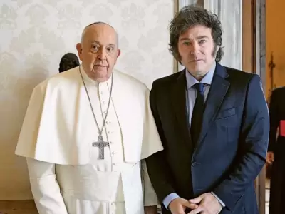 El papa Francisco con Javier Milei.