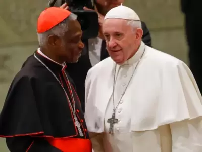 Peter Turkson y Francisco.