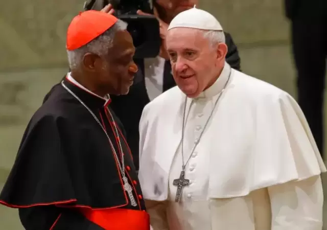 Peter Turkson y Francisco.