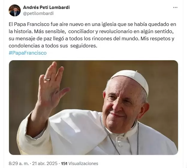 Andr�s Peti Lombardi/ Fuente: X