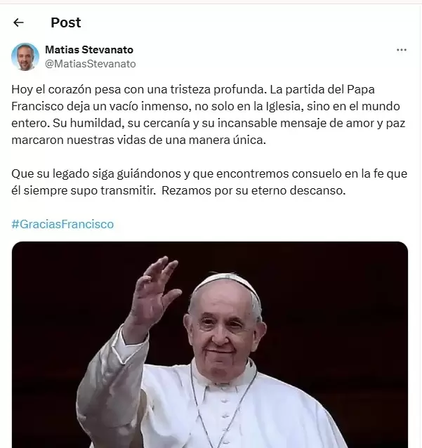 Mat�as Stevanato: Fuente: X