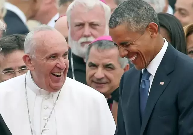 El papa Francisco con Barack Obama.
