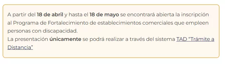 La publicaci�n oficial con las fechas para anotarse en el plan de ANDIS